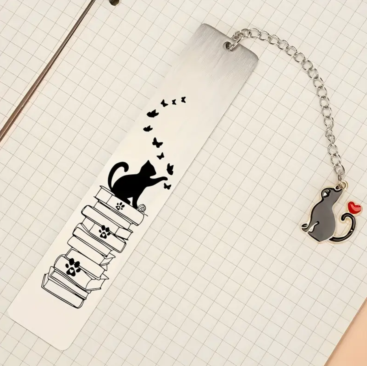 Purrrrfect Pages - Metal Bookmark